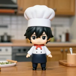 zuckenberg as nendoroid as a chef as nendoroid by in the kitchen as nendoroid, kodak film