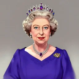 Queen Elizabeth II Anime Character Study concept art