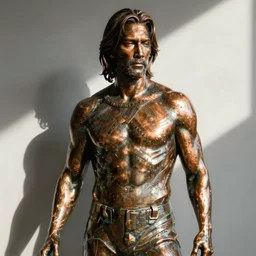 bronze statue of keanu reeves