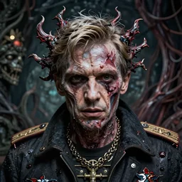navalny became cringe ugly lovecraftian degenerate abomination, photo - realistic, color image, 2 k, highly detailed, bodyhorror, occult art