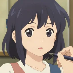 close-up Rossdraws portrait of cute anime girl, anime key visual, official media, Makoto Shinkai, Lois van Baarle,