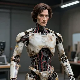 animatronic Adam Driver, exposed wires, photo, Stan Winston studios, detailed, 4k