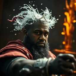 kanye west as a wizard in gears of war, superhero, splash art, movie still, cinematic lighting, ray tracing, octane render, long lens, shallow depth of field, bokeh, anamorphic lens flare, 8 k, hyper detailed, 3 5 mm film grain