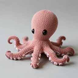 knitted doll of an octopus