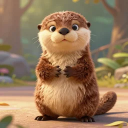 anthropomorphic furry otter is zootopia disney art style