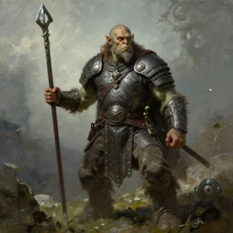 a lotr orc warrior by thomas cole and wayne barlowe