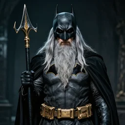 portrait photo of batman dressed as gandalf