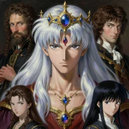 mystic stranger with alchemical tiara character monumental illustration with soft light painted by james jean and gerrit van honthorst and katsuhiro otomo, inspired by akira anime, smooth face feature, intricate oil painting, high detail illustration, sharp high detail, manga and anime 1 9 9 9