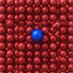 metallic red spheres with lonely blue sphere, wallpaper, hyperdetailed, artstation, cgsociety, 8 k