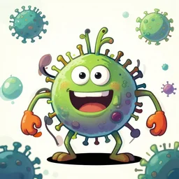 strong bacteria cartoon