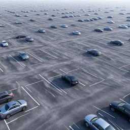 Beatiful Fuzzy Photograph of an infinite infinite infinite parking lot
