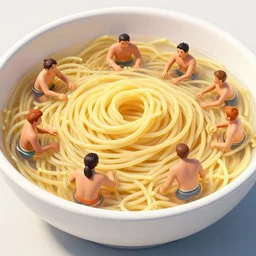 a group of people swimming inside a giant bowl of spaghetti, suffocating, canon 5 0 mm, cinematic lighting, photography, retro, film, kodachrome