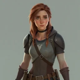 action portrait of mary elizabeth winstead as aloy, digital art, muted colors, by loish