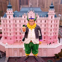 aerial 8 k wide shot, waldo as piccolo in grand budapest hotel movie