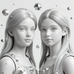 beautiful gemini twins portrait, ultra realistic, wide angle, intricate details, tesseract artifacts, highly detailed by peter mohrbacher, hajime sorayama, wayne barlowe, boris vallejo, aaron horkey, gaston bussiere, craig mullins, simon bisley