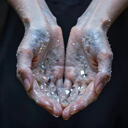 very beautiful crystalline hands carved from crystals and geodes, fractal, refraction, cinematic color grading, hyperrealism, elegant, detailed, octane render, 8 k