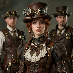 a detailed portrait of steampunk girl by Tomasz Alen Kopera and Peter Mohrbacher, 8k