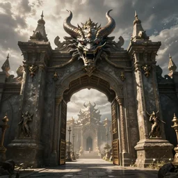 The gate to the eternal kingdom of Demons, fantasy, digital art, HD, detailed.