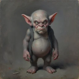 mischievous troll man, by brian froud, stars, muted colors, oil on canvas, oil panting