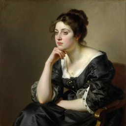 lady in thought by auguste toulmouche and bouguereau,