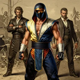 mortal kombat, masterpiece by Edgar Maxence and Ross Tran and Michael Whelan, gustav dore, 8k, octane render