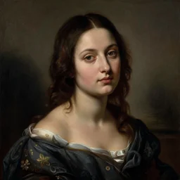painting hyper realistic of a beautiful woman by Caravaggio in the style of social network