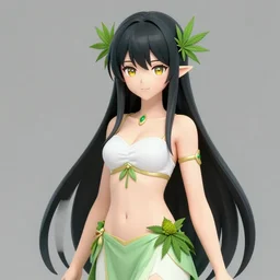 character concept art of an anime marijuana goddess | | cute - fine - face, pretty face, realistic shaded perfect face, fine details by artgerm, wlop, rossdraws, james jean, andrei riabovitchev, bangkuart, and sakimichan, seoul, south korea, trending on artstation