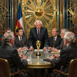 eugene debs in a meeting with bernie sanders, oil painting, cinematic, art deco, award winning, masterpiece, trending on artstation, 8 k