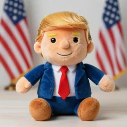 Donald Trump plush toy, product photography