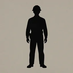 minimalist movie poster, coal miner man, minimalism, fanart, retro