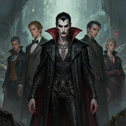 portrait shot of a cyberpunk vampire in a scenic dystopian environment, lovecraftian, intricate, elegant, highly detailed, centered, digital painting, artstation, concept art, smooth, sharp focus, illustration, artgerm, tomasz alen kopera, peter mohrbacher, donato giancola, joseph christian leyendecker, wlop, boris vallejo