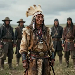 a cheyenne warrior who is three hundred years old and realizes death is near, by yuumei, bayard wu, wlop, tim white, ross tran, photorealistic, 4 k