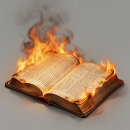 burning bible, 4 k art, concept art, artstation, artistic, detailed
