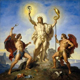limbo party on mount olympus matte painting gaston bussiere, craig mullins, j. c. leyendecker