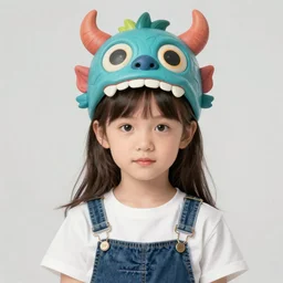 tender portrait of a young cute girl with a monster mask head and jean overalls, portrait illustration, trending on artstation, characterdesign, sharp focus, illustration, digital matte painting, art by ruan jia, ghibli, elena shumilova, leah robinson