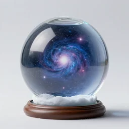the entire universe in a snowglobe
