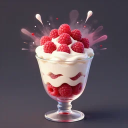 raspberry parfait explosion, sylvain sarrailh, ross tran, artstation