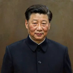 portrait of dichen lachman, realistic painting, Movie still of Xi Jinping in Crouching Tiger Hidden Dragon