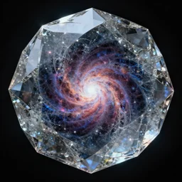 surreal glass crystal with embedded universe fractal, concept art, trending on artstation, 4k