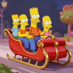 extremely detailed concept art of a the the simpsons sleigh by makoto shinkai and lois van baarle, ilya kuvshinov, rossdraws, global illumination, octane render, digital art, trending on artstation, sharp focus, 4 k