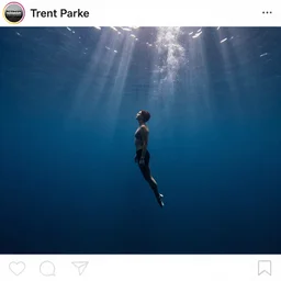 Underwater thinker by Trent Parke, clean, detailed, Magnum photos