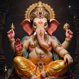 a ganesh god inequivalent in strength and stamina foreseeing the ultimate testimony unbeknownst to humankind, cosmic overseer of justice and perseverance