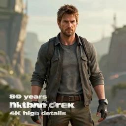 “80 years nathan drake 4k high details”