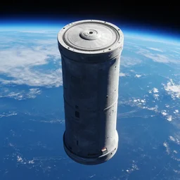 o'neill cylinder, scifi, artstation, earth like surface, blue, atmosphere