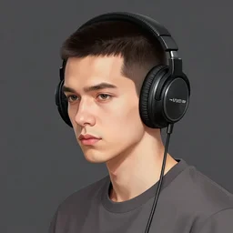 Dj in headphone, by Stanley Artgerm Lau, WLOP, Rossdraws, James Jean, Andrei Riabovitchev, Marc Simonetti, Yoshitaka Amano, ArtStation, CGSociety,