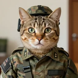 A cat soldier