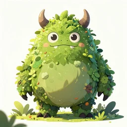 a monster made of plants, anime art style, trending on art station