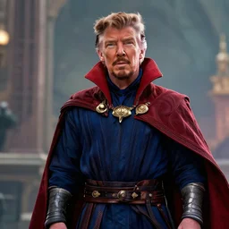 Donald Trump cast as Dr. Strange, still from marvel movie, hyperrealistic, 8k, Octane Render,