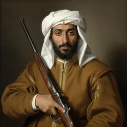jan van eyck portrait of bedouin man with rifle, - n 4