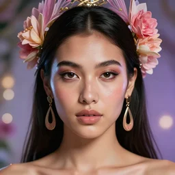 beautiful portrait, ( ( head shot ) ), taino, sharp focus, ffxiv, neo classic, bloom, movie still, symmetrical!, makeup, sephora, loreal, art by karol bak, artstation, art by ross draws, studio light, octane render, ( ( face ) ) maybelline, model, skin care, sephora, enchanted, vsco, bokeh